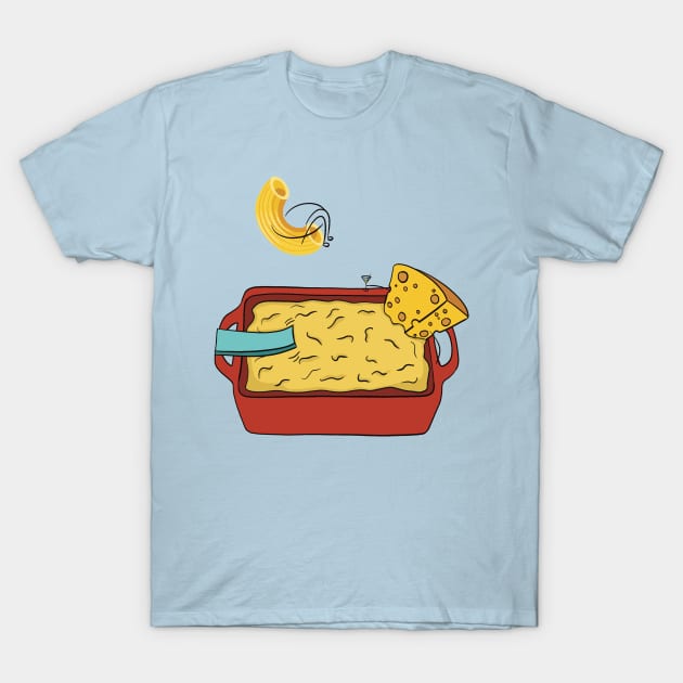 Macaroni and cheese illustration T-Shirt by Holailustra